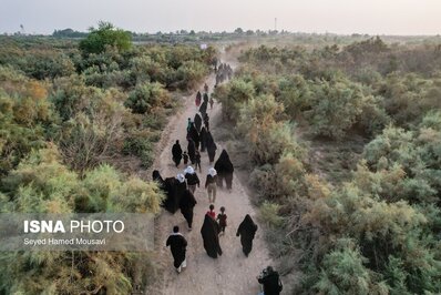 استقبال گرم مردم روستا‌های حاشیه رودخانه دز از زائرین اربعین حسینی