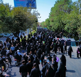 مراسم پیاده روی جاماندگان اربعین در اصفهان برگزار شد
