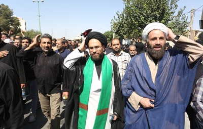 قافله عزاداری امام حسن عسکری (ع) همراه با تشییع شهید گمنام