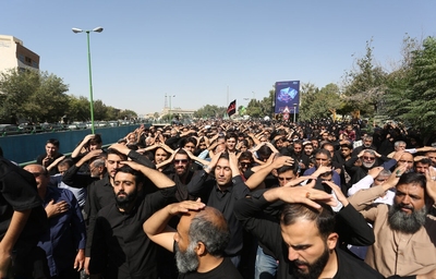 قافله عزاداری امام حسن عسکری (ع) همراه با تشییع شهید گمنام