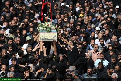 قافله عزاداری امام حسن عسکری (ع) همراه با تشییع شهید گمنام