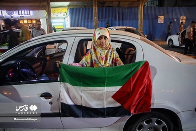 شادی مردم اهواز از پیروزی بزرگ فلسطین