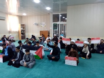 تجمع طلاب و روحانیون در حمایت از ملت مقاوم فلسطین