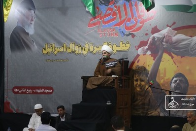 ویژه برنامه طوفان الاقصی در اهواز برگزار شد