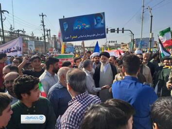 حضور دانش آموزان صدرا در راهپیمایی ۱۳ آبان