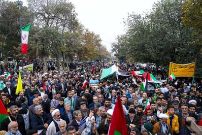 راهپیمایی ضد استکباری ۱۳ آبان در قزوین