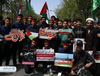 تجمع مردمی "حماسه وعده صادق" در گرگان برگزار شد