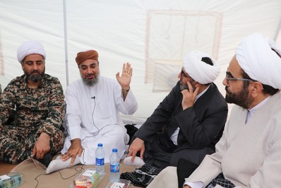 معاون امور فرهنگی و تبلیغی تبلیغات اسلامی کشور در منطقه زلزله‌زده سایه خوش