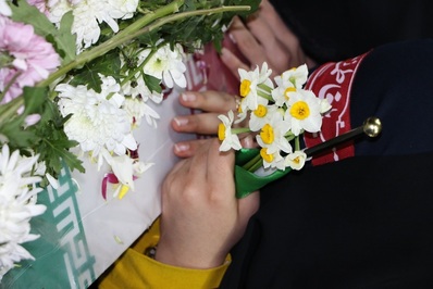مراسم استقبال از پیکر مطهر شهید گمنام  در دبیرستان صدراي اصفهان