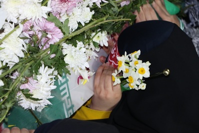 مراسم استقبال از پیکر مطهر شهید گمنام  در دبیرستان صدراي اصفهان