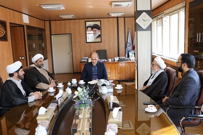 دیدار معاون امور استان‌های سازمان تبلیغات اسلامی با آیت الله طباطبائی نژاد