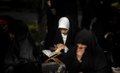 جلوه‌هایی از مراسم جزء خوانی قرآن کریم در چهارباغ اصفهان