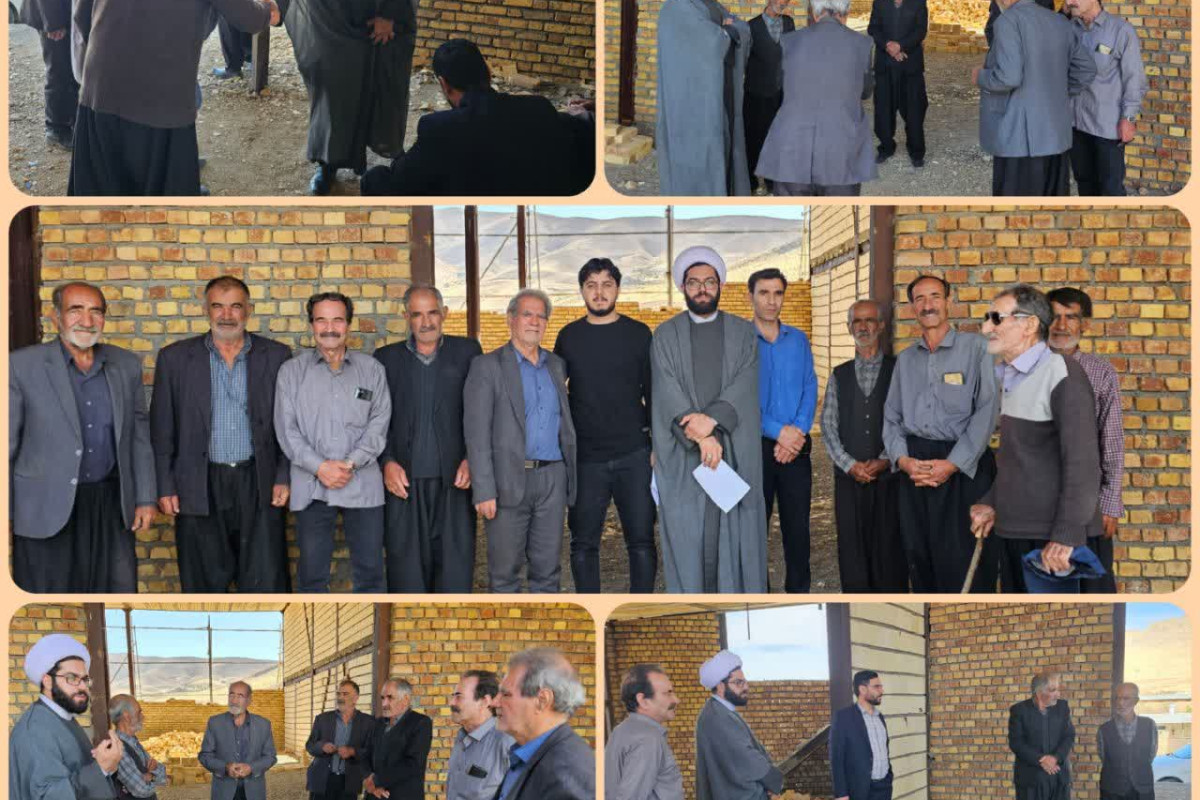 روند ساخت مسجد روستای چشمه توران شهرستان سنقر