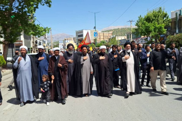 مراسم دسته روی شهادت امام صادق ع در یاسوج برگزار شد
