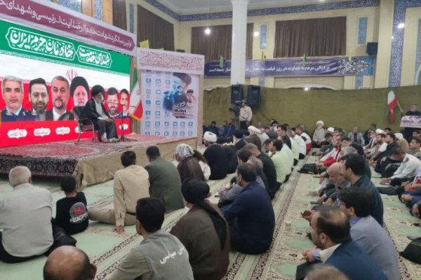 برگزاری مراسم سالگرد شهادت آیت‌الله رئیسی در آبادان