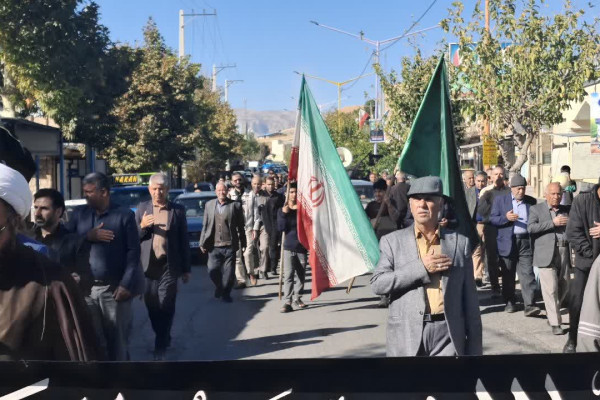 دسته روی عزاداران فاطمی در شهرستان بدره