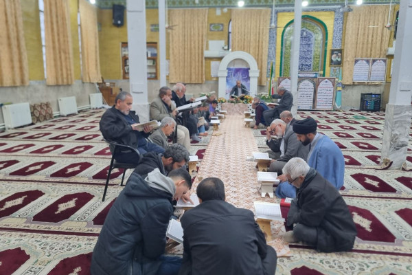 برگزاری محفل جزءخوانی قرآن کریم در مسجدجامع شهر بدره