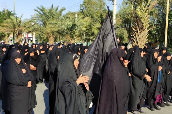 برگزاری مراسم دسته روی عزاداری شهادت حضرت زهرا (س) در مهران
