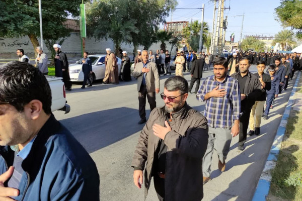 برگزاری مراسم دسته روی عزاداری شهادت حضرت زهرا (س) در مهران