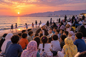 ساحل، قصه، لبخند